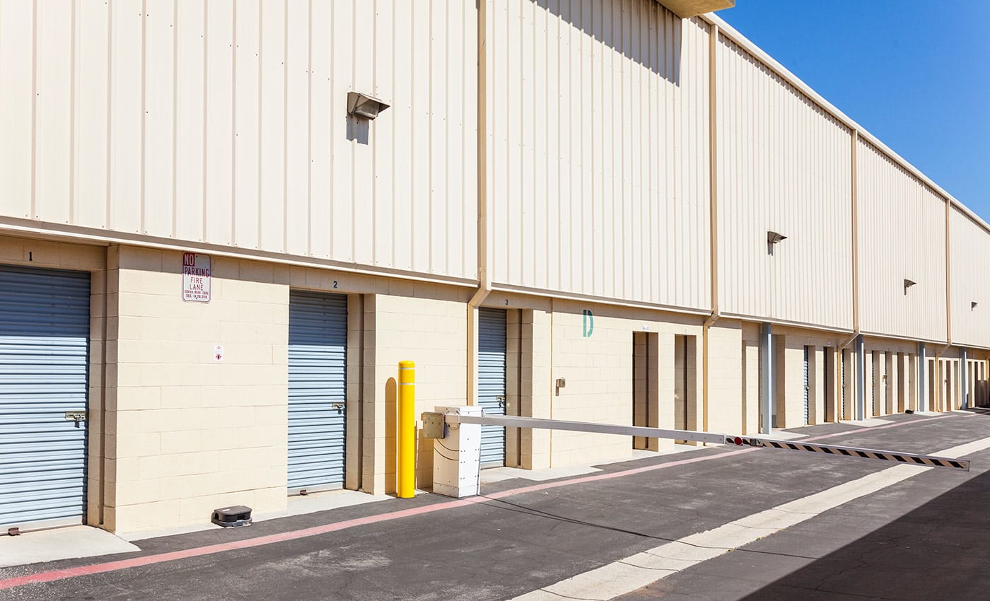 gated entry at AAA Quality Self Storage in Covina, California
