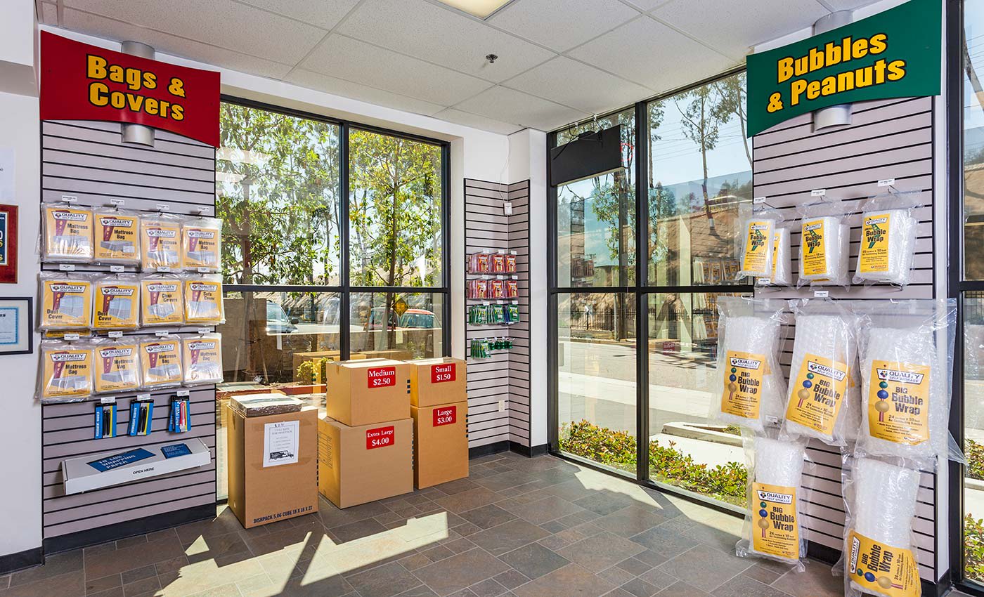 Moving supplies available at AAA Quality Self Storage in Lake Forest, California