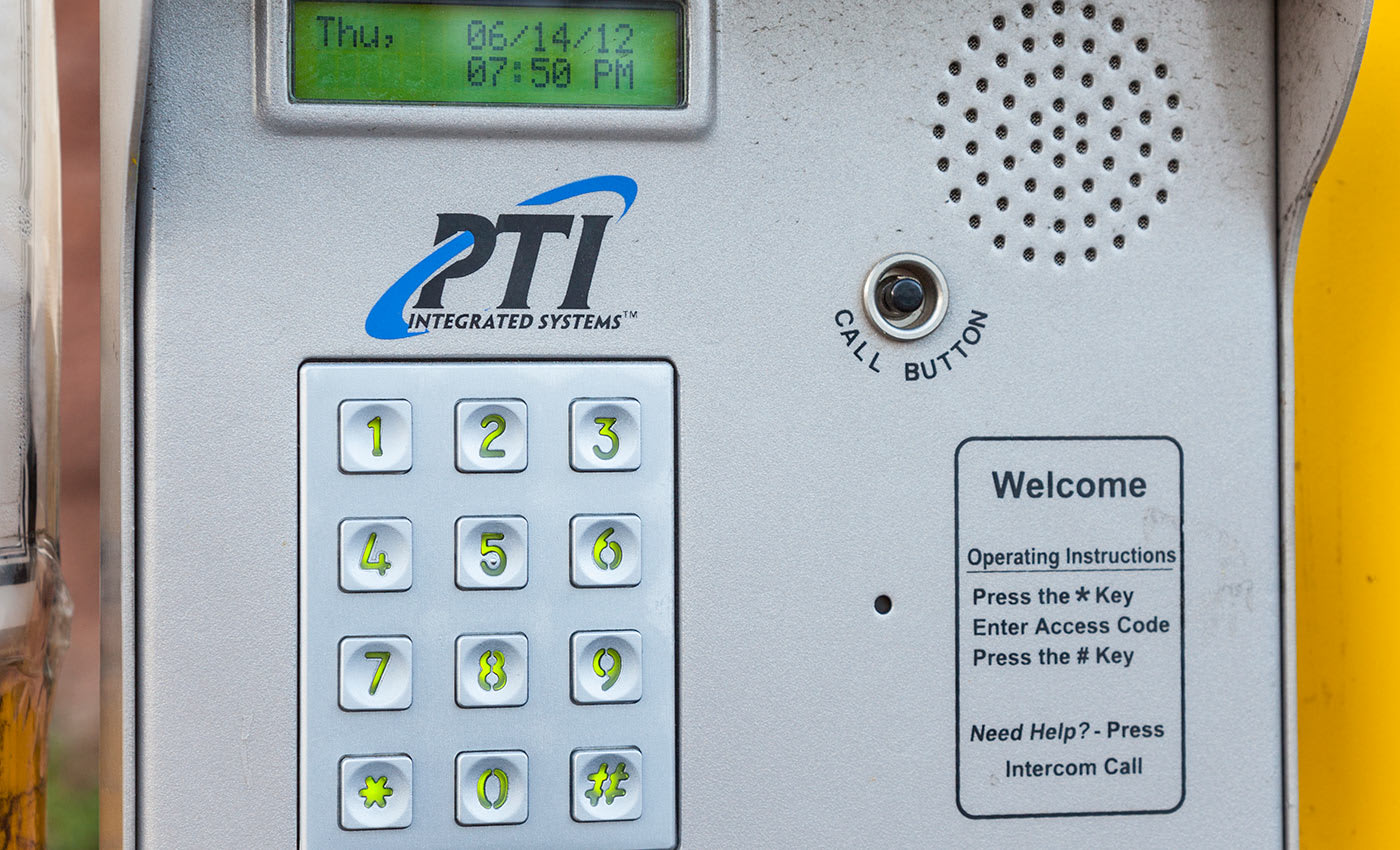 Keypad entrance at AAA Quality Self Storage in Lake Forest, California