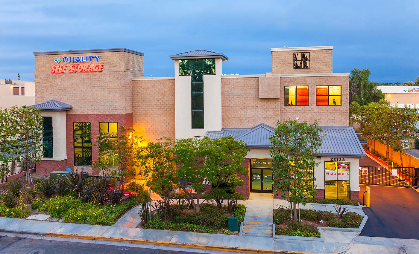 The entry at AAA Quality Self Storage in Lake Forest, California