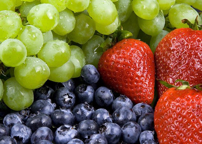 Fresh seasonal fruits and berries
