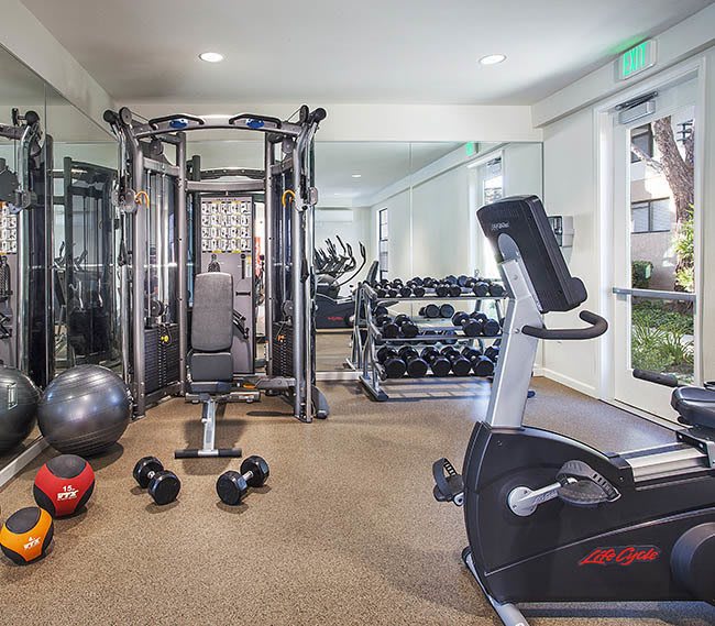 Fitness center at Cypress Point Apartments