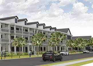 Rendering of our senior living facility in Mount Pleasant