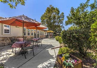 Beautiful Patio of Oceanside senior living