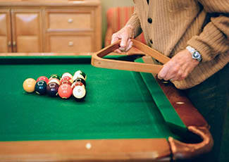 Billiards at senior living in Santa Maria