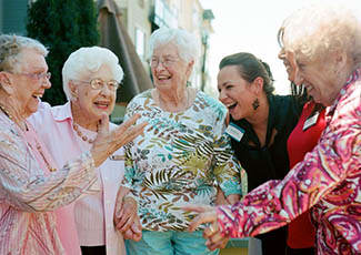 Happy residents at senior living in Santa Maria