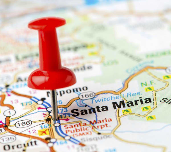 Map of the neighborhood of Santa Maria senior living