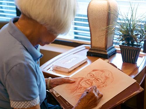 Seniors living a happy life here at Merrill Gardens at Kirkland