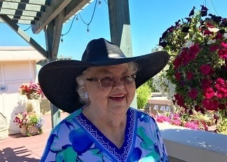 Resident soaking up the sun at Merrill Gardens at Renton Centre