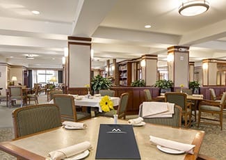 Dining hall of our senior living facility in Seattle