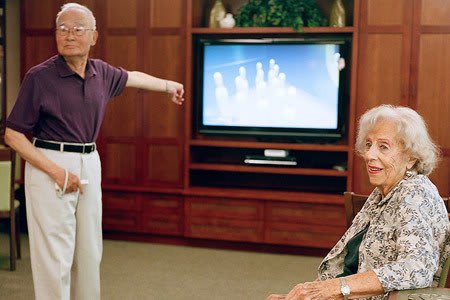 Exercise equipment at Merrill Gardens senior living community