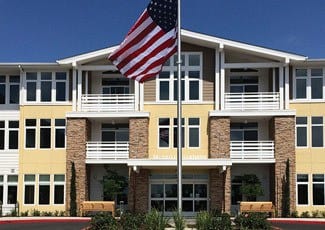 Exterior of Huntington Beach senior living facility