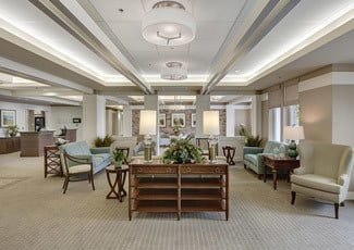 Beautiful lobby of Huntington Beach senior living