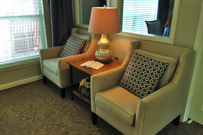 Seating at our senior living community