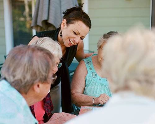 Seniors living a happy life here at Merrill Gardens at Anthem