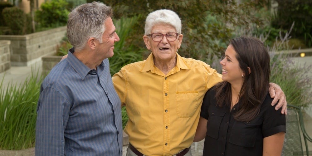 Resident and family at Merrill Gardens at Burien in Burien