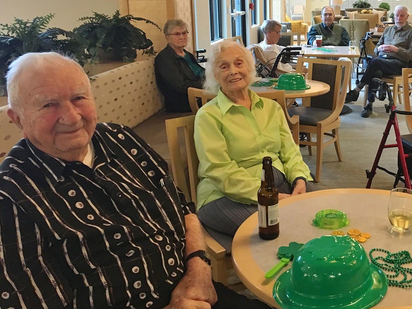 Residents at an event at Merrill Gardens at Auburn in Auburn, Washington. 