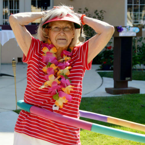 Seniors living a happy life here at Merrill Gardens at Auburn