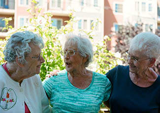 Residents at senior living in Oakland