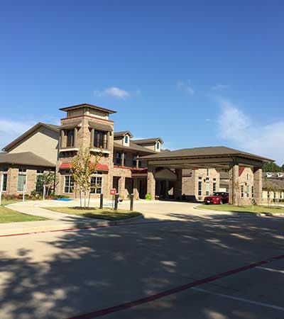 The entrance at Parkview on Hollybrook in Longview