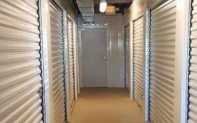 Well lit hallways at Mini Storage Depot