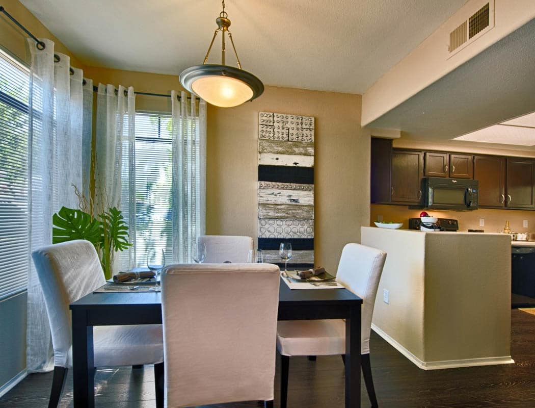 Dining room and kitchen at The Heritage