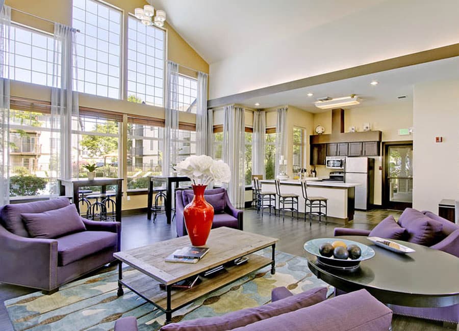 View of the clubhouse at Avana 522 Apartments in Bothell, Washington