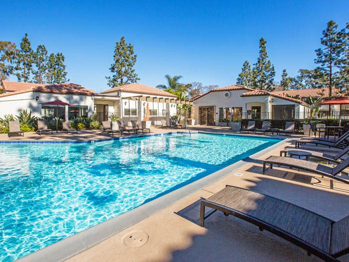 swimming pool at Avana La Jolla Apartments in San Diego