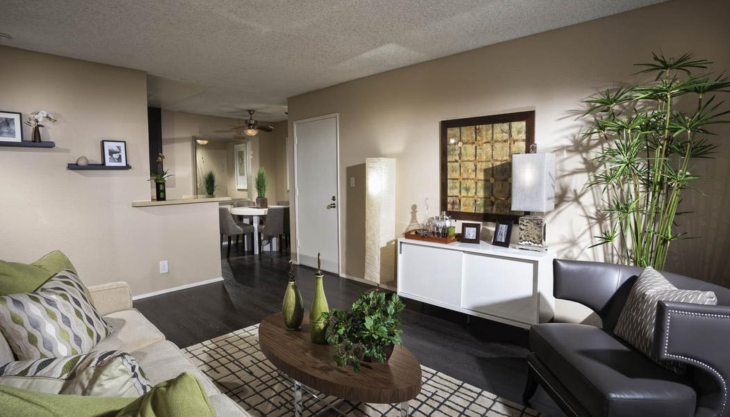 Living room at Avana La Jolla Apartments in San Diego