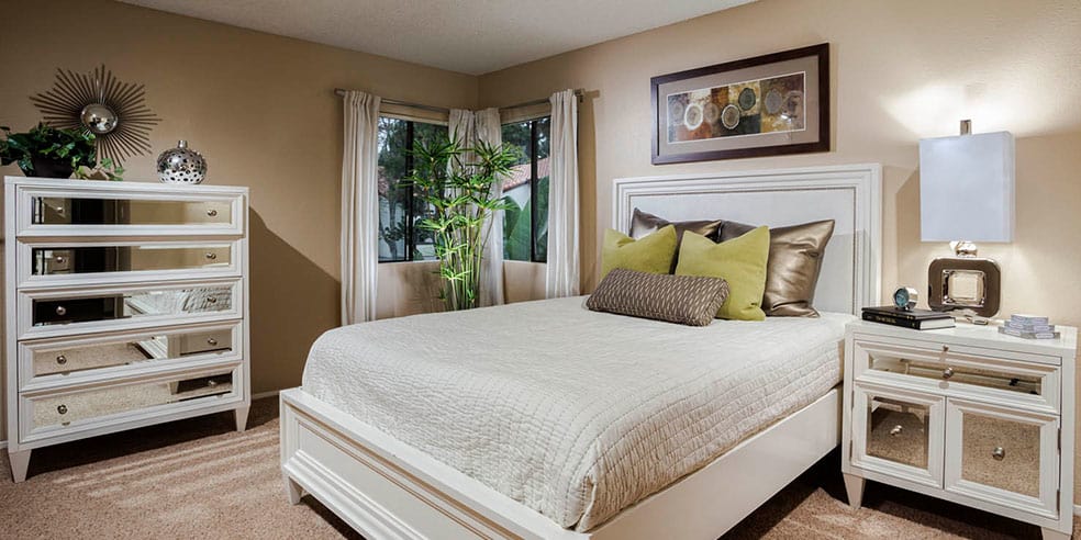 Master bedroom at Avana La Jolla Apartments