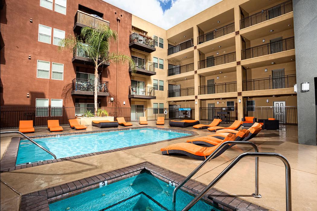 swimming pool at Avana North Hollywood Apartments in North Hollywood