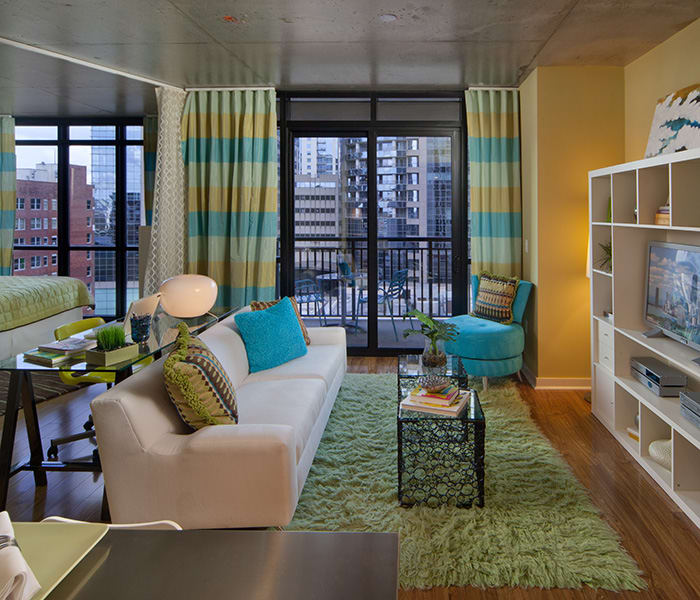 Beautiful studio apartment at 55 West Apartments in Orlando