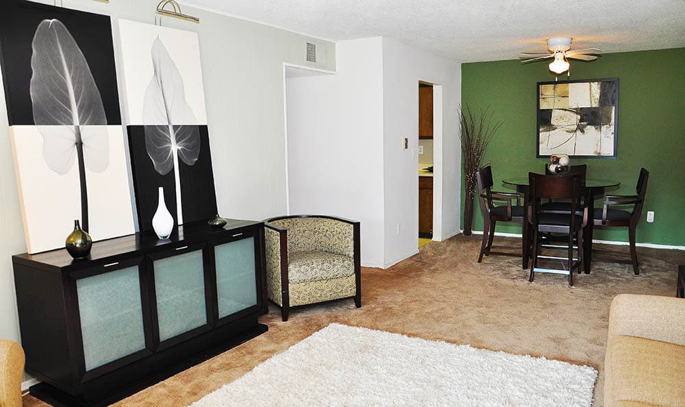 roomy apartment interiors at Harbour Club