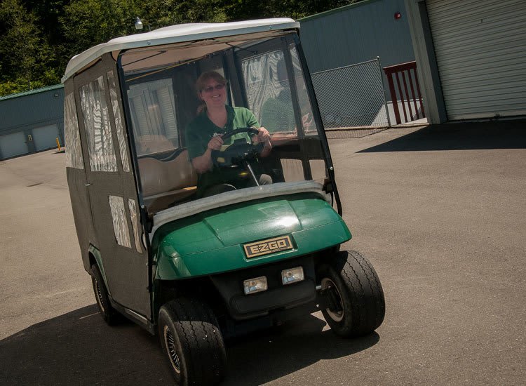 Golf cart at storage in Poulsbo