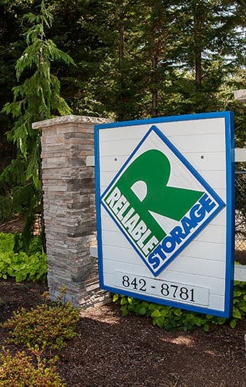 Entrance sign at one of our Reliable Storage locations