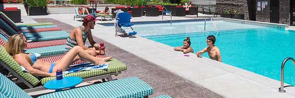 The Cardinal at West Center has a community firepit