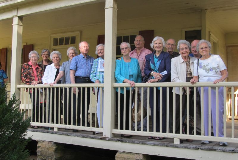 group view on a porch at The Columbia Presbyterian Community in Lexington, SC