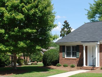 The Columbia Presbyterian Community has comfy patio homes for residents.