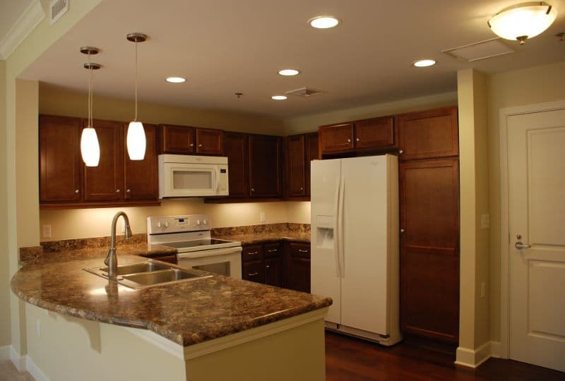 fully equipped kitchen at The Foothills Retirement Community in Easley, SC