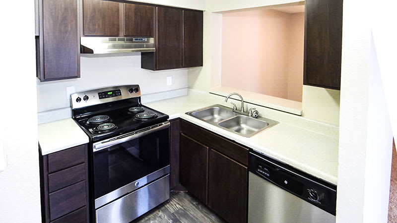 Kitchen at Creekside Apartments