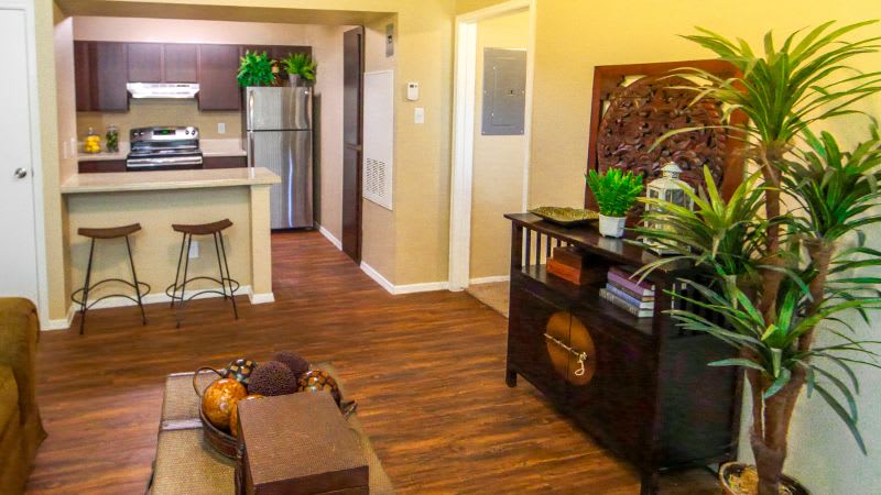 Living and dining area at Enclave at Cityview