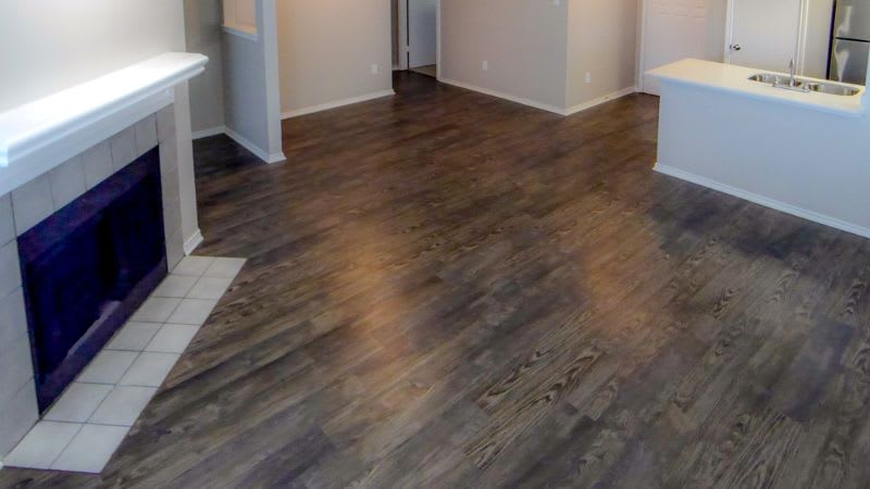 Living room in apartments at Eagle's Point Apartments
