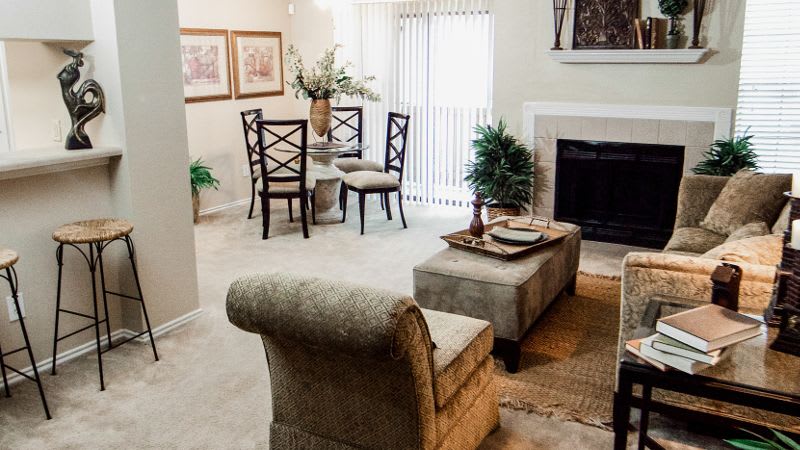 Living room in apartments at Avion