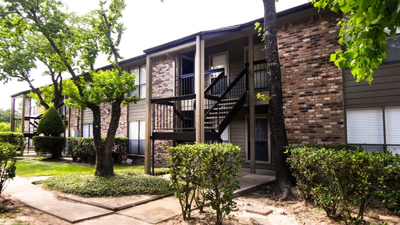 Apartment building exterior at Cambury Place Apartments