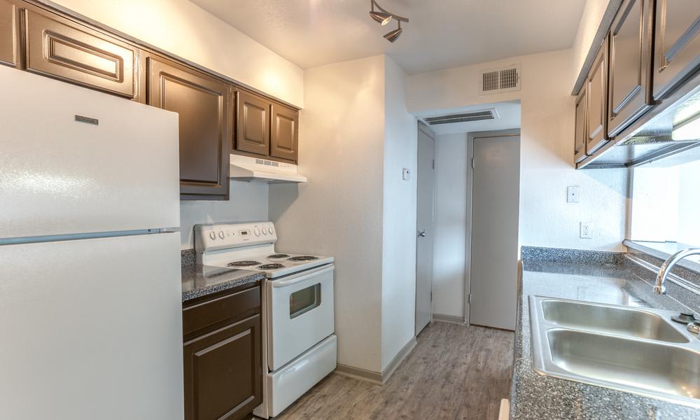 Fully Equipped Kitchen at Element Apartments in Houston, TX