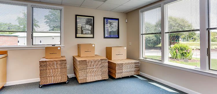 Moving supplies at Happy Boxes Self Storage in Chesapeake, Virginia