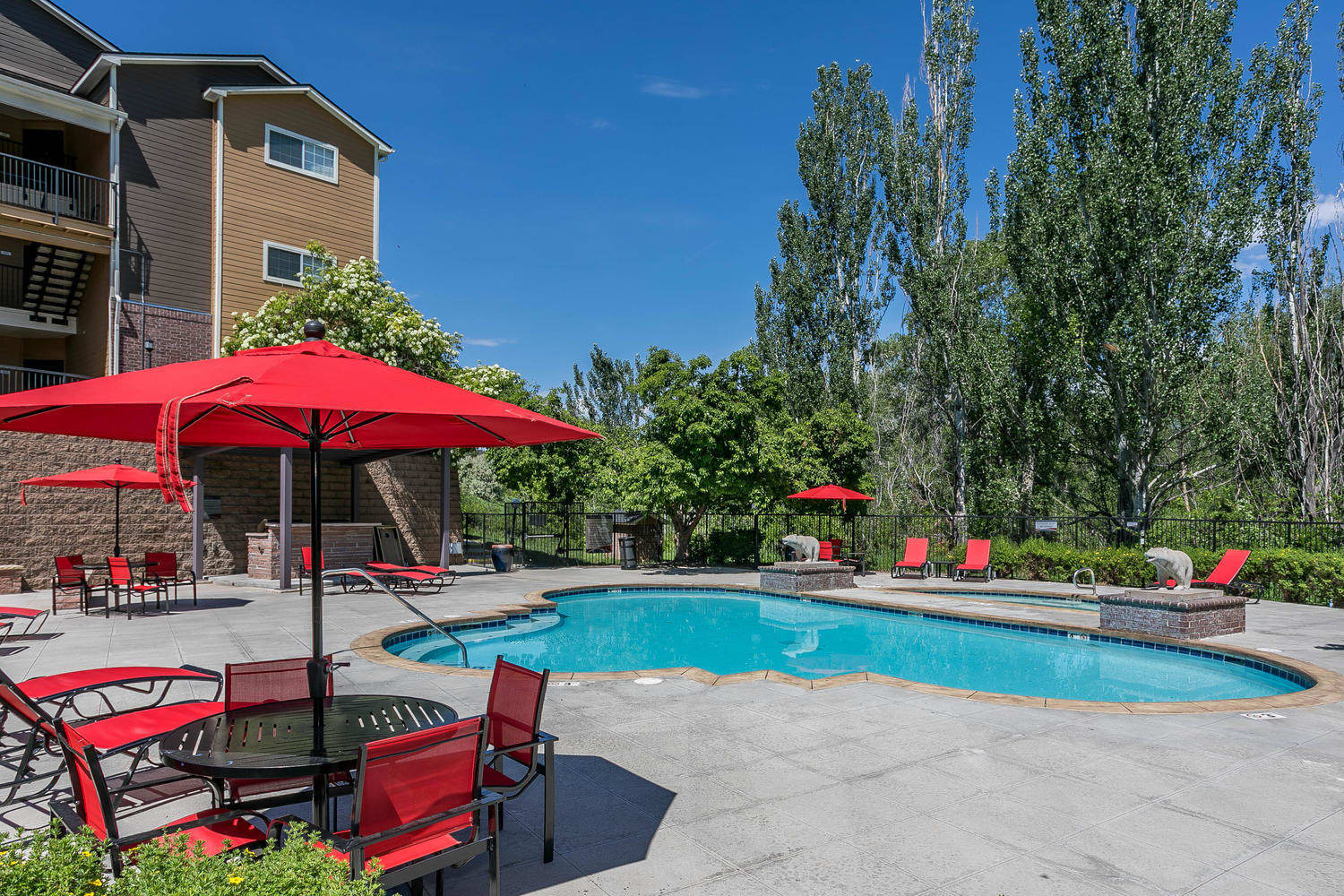 Pool at The Crossings at Bear Creek Apartments
