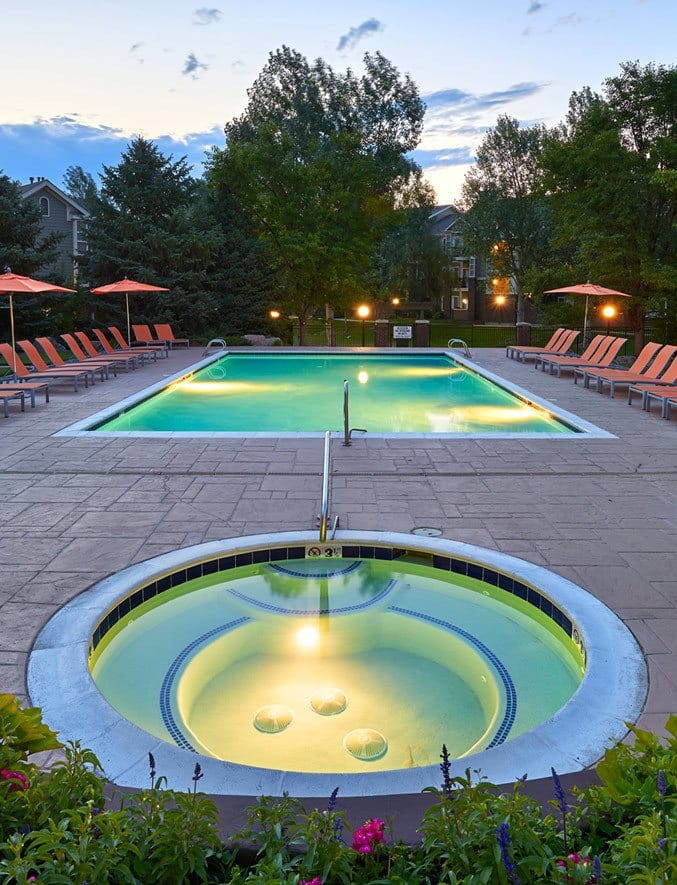 Pool at Legend Oaks Apartments in Denver