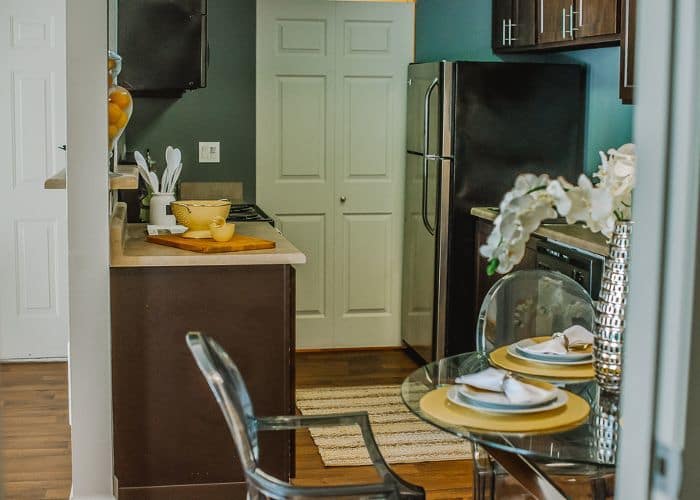 Kitchen at Newport Crossing Apartments in Newcastle