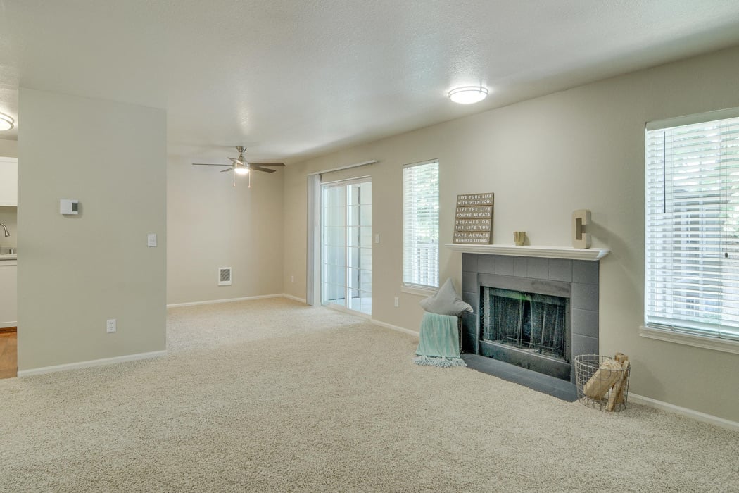 Living room at Carriage House Apartments in Vancouver
